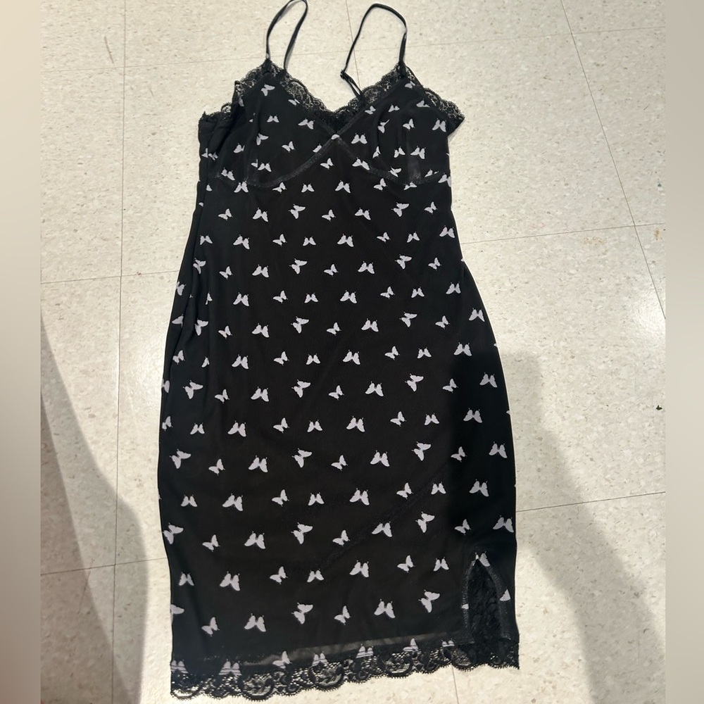 Black Butterfly Lace Dress
